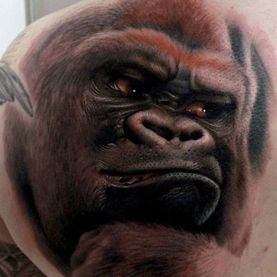 Gorilla 3D Tattoo