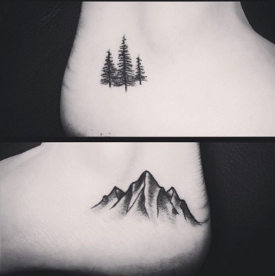 Mountain Ankle Tattoo