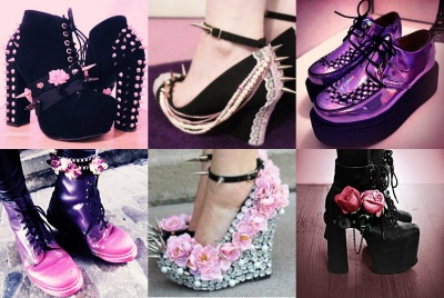 Pastel Goth Footwear