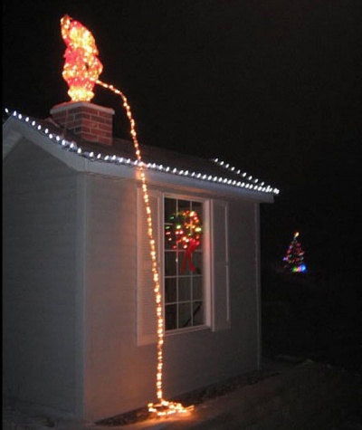 Peeing Santa Lights