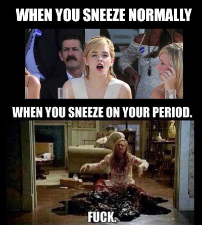 Sneezing During Periods