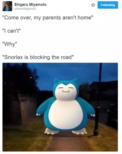 Snorlax Is Blocking The Road!