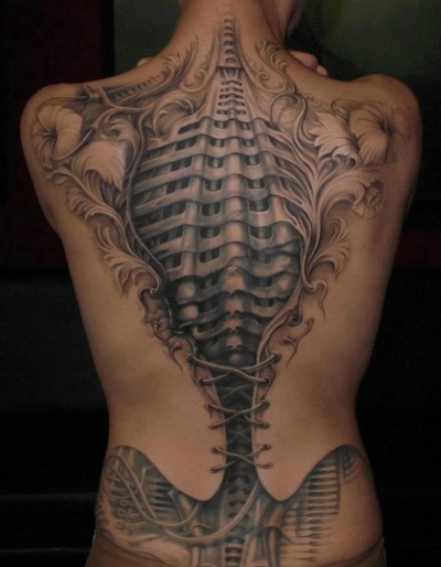 Spine 3D Tattoo