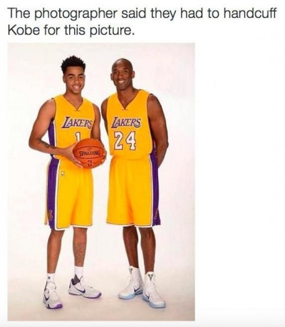 The Photographer Said They Had To Handcuff Kobe For This Picture! 