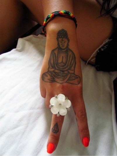 This Minimalistic Buddha Tattoo On Wrist