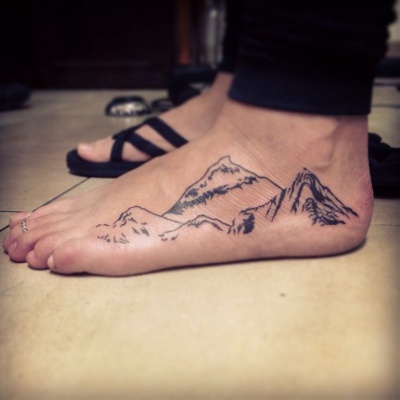 This Mountain Foot Tattoo