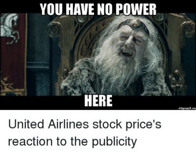 United Airline's Stock Price's Reaction To Publicity!