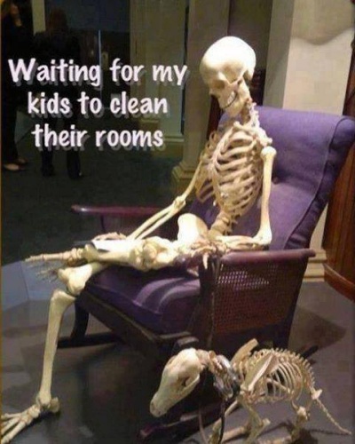 Waiting For My Kids To Clean Room!