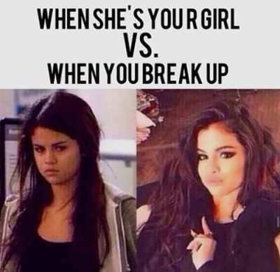 When She's Your Girl Vs. When You Break Up