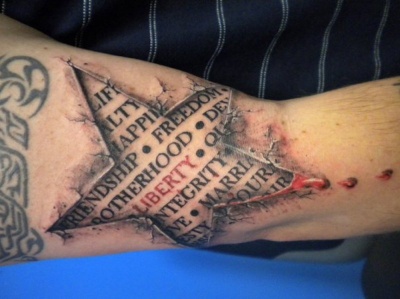 Words 3D Tattoo