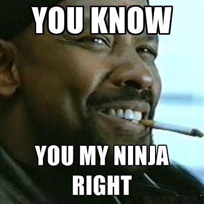 You Know What You My Ninja Right?!