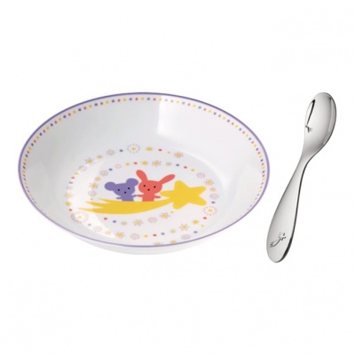 Christofle Cereal Bowl & Baby Spoon Set $215