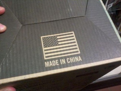 Product Made in China Including the American Flag