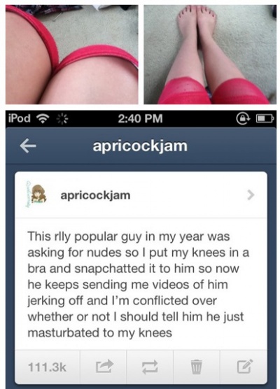 This Girl Who Made a Guy to Fap to Her Knees