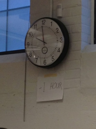 Easy to Stick a Note than Correct Time in a Clock