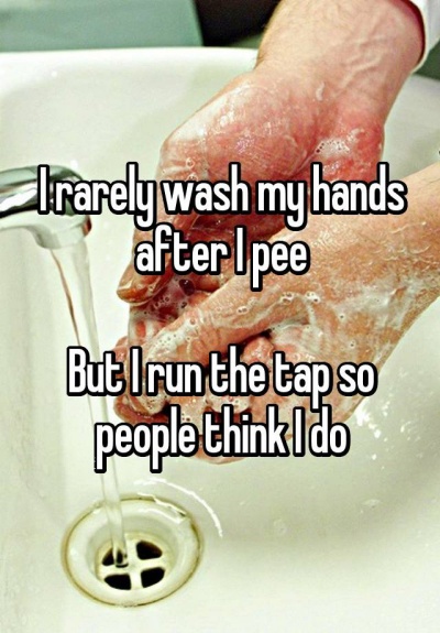 Pretend You are Cleaning Your Hands by Running the Tap