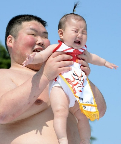 A Game Where Sumo Wrestlers Make Babies Cry