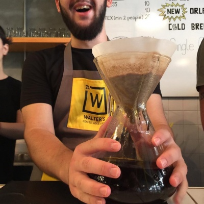 A Barista Brewing Coffee