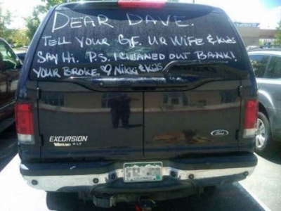 Shaming Boyfriend Publicly on His Car