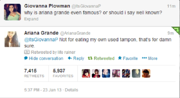 Ariana Grande Vs. Giovanna Plowman