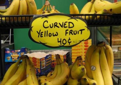 Curved yellow fruit..!!