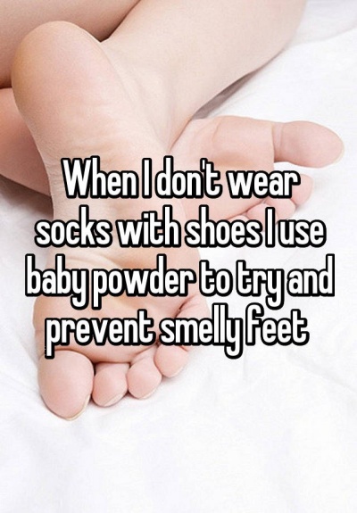 Use Baby Powder to Prevent Smelly Feet