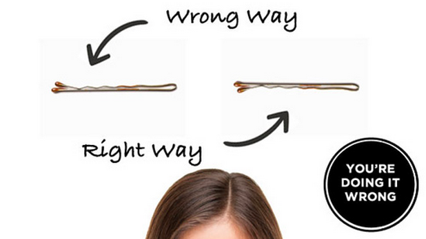 Wavy Side of Bobby Pin Should Go Inside