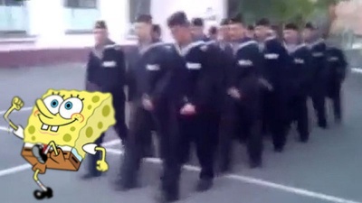 Russians March to 'SpongeBob SquarePants' Theme Song