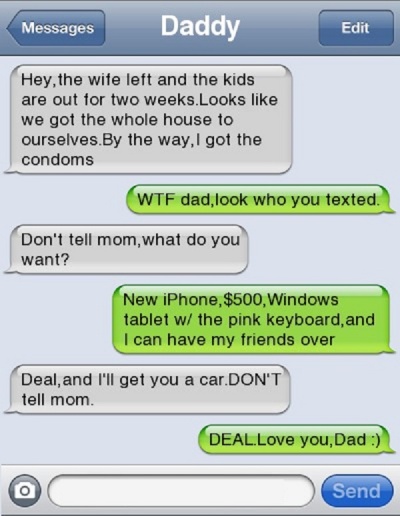 Another Dad Who Texted to Wrong Person at Wrong Time