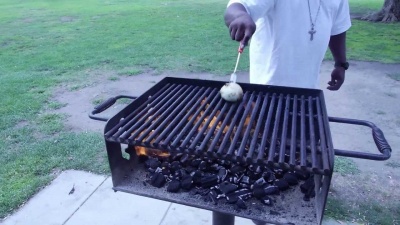 Use an Onion to Clean the Grill