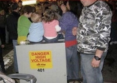 DANGER HIGH VOLTAGE - but who cares anyway? 