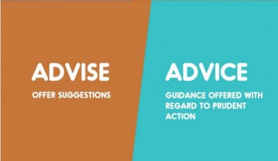 Advise vs. Advice