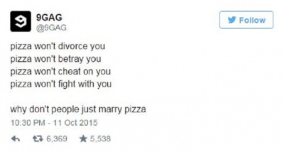 Pizza and Single People are Always Connected