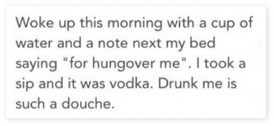 This Funny Guy Who Treats Hangover with Vodka