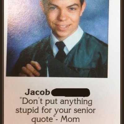 Dude Found No Better Yearbook Quote Than Mom’s Advice