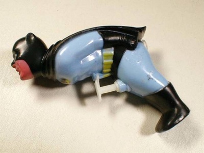 Batman Water Gun with Inappropriately Placed Trigger