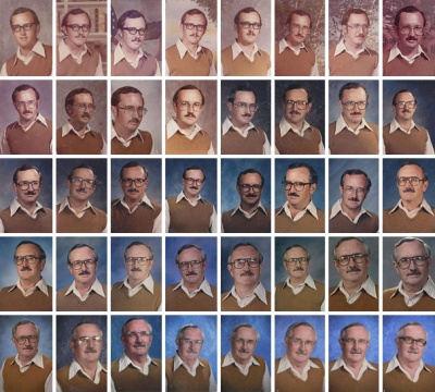 40 Years in Teaching Profession, 40 Yearbook Photos, But Only 1 Dress