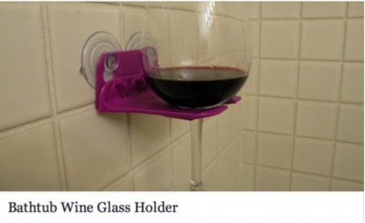 Bathtub Wine Glass Holder