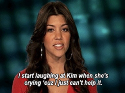 When Kourtney Kardashian Finds Kimmie's Crying Funny