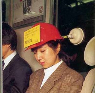 Helmet holder for metro nappers