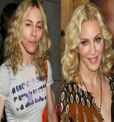 Without makeup Madonna