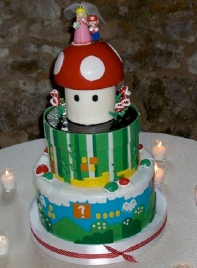 Mario wedding cake